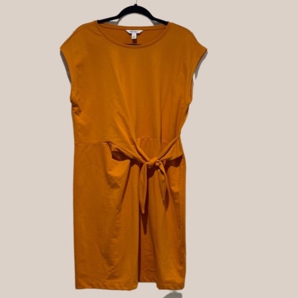 NINE WEST Womens Side Tie T- Shirt Dress NWT Size XL Autumn Gold - Picture 6 of 6